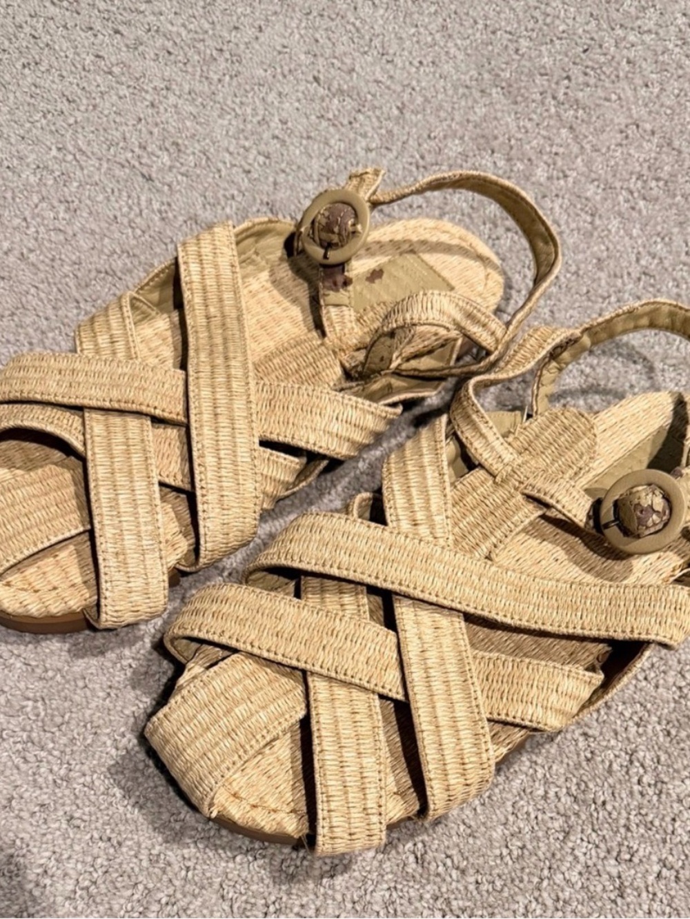 Farm Rio Raffia Woven Slingback Sandals - Picture 5 of 5
